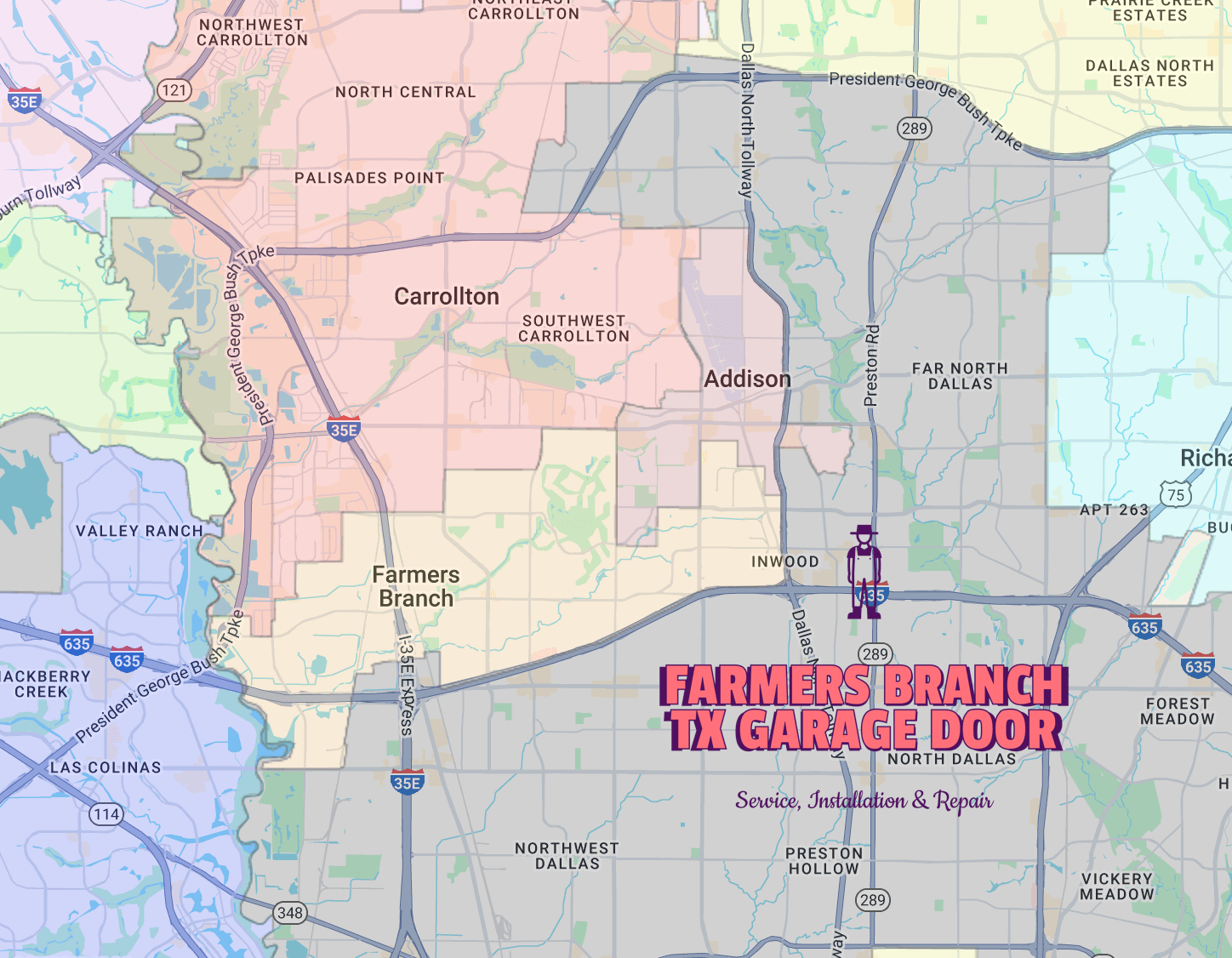 framers branch tx city map